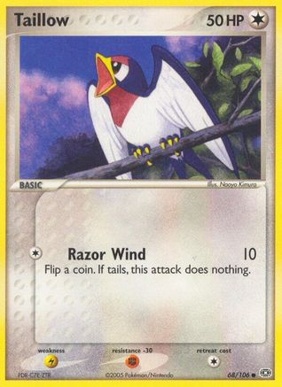 Taillow 068 - Emerald - Reverse Holofoil