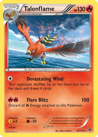 Talonflame 028/146 - XY Base Set Holofoil