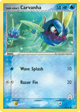 Team Aqua's Carvanha 048/95 - Team Magma vs Team Aqua Reverse Holofoil
