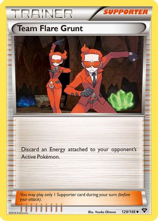 Team Flare Grunt 129/146 - XY Base Set Reverse Holofoil