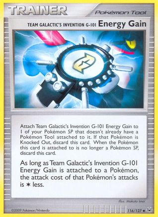 Team Galactic's Invention GEnergy Gain 116/127 - Platinum Reverse Holofoil