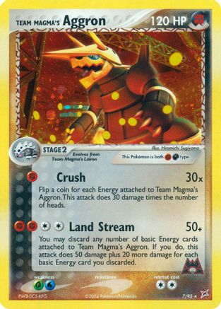 Team Magma's Aggron 007/95 - Team Magma vs Team Aqua Reverse Holofoil