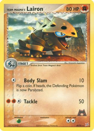 Team Magma's Lairon 020/95 - Team Magma vs Team Aqua Reverse Holofoil