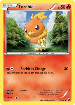 Torchic 014/108 - Dark Explorers Reverse Holofoil