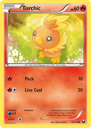 Torchic 015/108 - Dark Explorers Reverse Holofoil