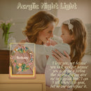 Personalized Night Light for Teen Girls with Name | Tropical Wreath with Teen Icons | Bedroom Decor Gift