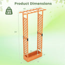 89 Inch Tall Wooden Raised Garden Bed with Side Trellis and Hanging Roof Drainage Holes