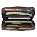 Full-Grain Leather Vintage Long Zipper Wallet