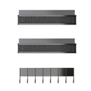 3 Pack Strong Magnetic Spice Rack with 8 Hooks Fridge Oven Microwave Magnetic Storage Shelves Seasoning Holder Organizer for Jars Seasoning Tins Utens