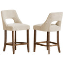 Counter Height Bar Stools Set of 2 with Cutout Back