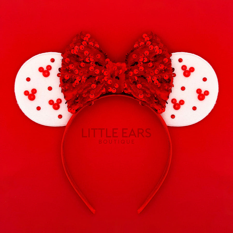 White Velvet Christmas Ears