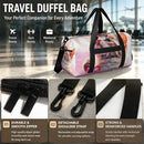 Personalized Orange Kitten Duffel Bag with Custom Name – Cute Cat Travel, Gym & Weekend Bag