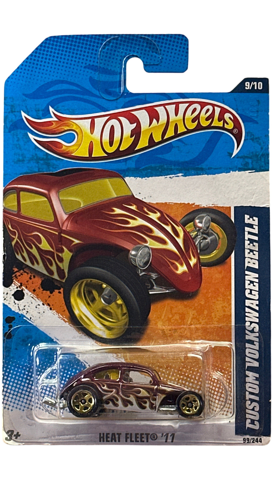 Hot Wheels Heat Fleet 11 9/10 Red Custom Volkswagen Beetle Toy Car 99/244