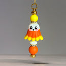 Candy Corn Ghost Charm - Tumbler Handle Charm