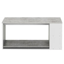 Coffee Table Sofa Side Table with Storage Shelves