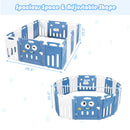 16-Panel Foldable Baby Playpen Kids Activity Centre-Blue