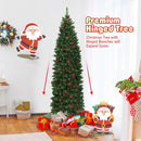 6.5 Feet Pre-lit Hinged Pencil Christmas Tree