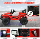 12V Kids Ride-on Jeep Car with 2.4 G Remote Control-Red