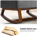 Rocking High Back Upholstered Lounge Armchair with Side Pocket