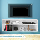 48.5 Inch 2 Tier Modern Wall Mounted Hanging Floating Shelf