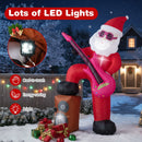 8.4 ft Inflatable Santa Claus with Sound-synced Light Effect and LED Lights