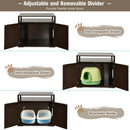 Wooden Cat Litter Box Enclosure Hidden Cat Washroom with Storage Layer