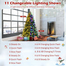 Pre-Lit Snowy Christmas Hinged Tree with Multi-Color Lights