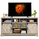 59 Inch Sliding Barn Door TV Stand with Adjustable Shelves for TVs up to 65 Inch