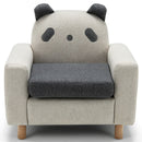 Kids Sofa with Armrest and Thick Cushion-Gray