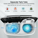 8 lbs Portable Mini Twin Tub Spinner Semi-Automatic Washing Machine