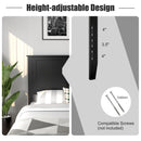 Full Wood Headboard Flat Panel with Pre-drilled Holes and Height Adjustment