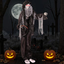 8.5 Feet Halloween Decoration Animated Standing Grim Reaper with Glowing Eyes