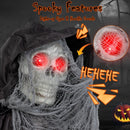 8.5 Feet Halloween Decoration Animated Standing Grim Reaper with Glowing Eyes