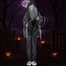 8.5 Feet Halloween Decoration Animated Standing Grim Reaper with Glowing Eyes