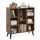 8-Cube Bookcase with Raised Legs - Rustic Brown