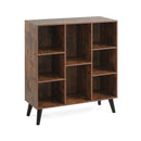 8-Cube Bookcase with Raised Legs - Rustic Brown
