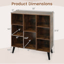 8-Cube Bookcase with Raised Legs - Rustic Brown