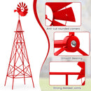 8 Feet Windmill Metal Ornamental Wind Wheel Weather Resistant