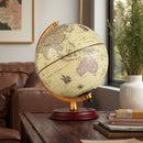 8 Inch Illuminated World Globe Night Light up Globe Lamp with Wooden Stand and HD Map