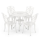 8-Piece Outdoor Furniture Set-Solar Umbrella Bistro Set Conversation Set Chaise Lounger Folding Bed Side Table Swing Chair & Dining Set
