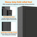 8 Rifle Safe Large Gun Cabinet with Storage Shelf-Black