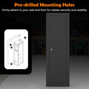 8 Rifle Safe Large Gun Cabinet with Storage Shelf-Black