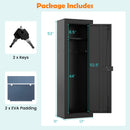 8 Rifle Safe Large Gun Cabinet with Storage Shelf-Black