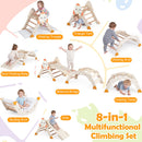 8-in-1 Foldable Climbing Set for Toddlers with Rocket Theme