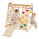 8-in-1 Foldable Indoor Jungle Gym with Swing and Monkey Bars