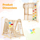 8-in-1 Foldable Indoor Jungle Gym with Swing and Monkey Bars