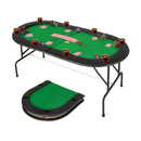 8 Players Texas Holdem Foldable Poker Table
