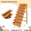 8-tier Vertical Raised Garden Bed Wood Elevated Planter Box with Legs