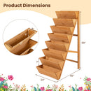 8-tier Vertical Raised Garden Bed Wood Elevated Planter Box with Legs