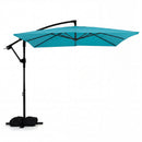 8 x 8 FT Offset Cantilever Patio Umbrella Square Hanging Outdoor Market Umbrella with 360¬∞ Rotation
